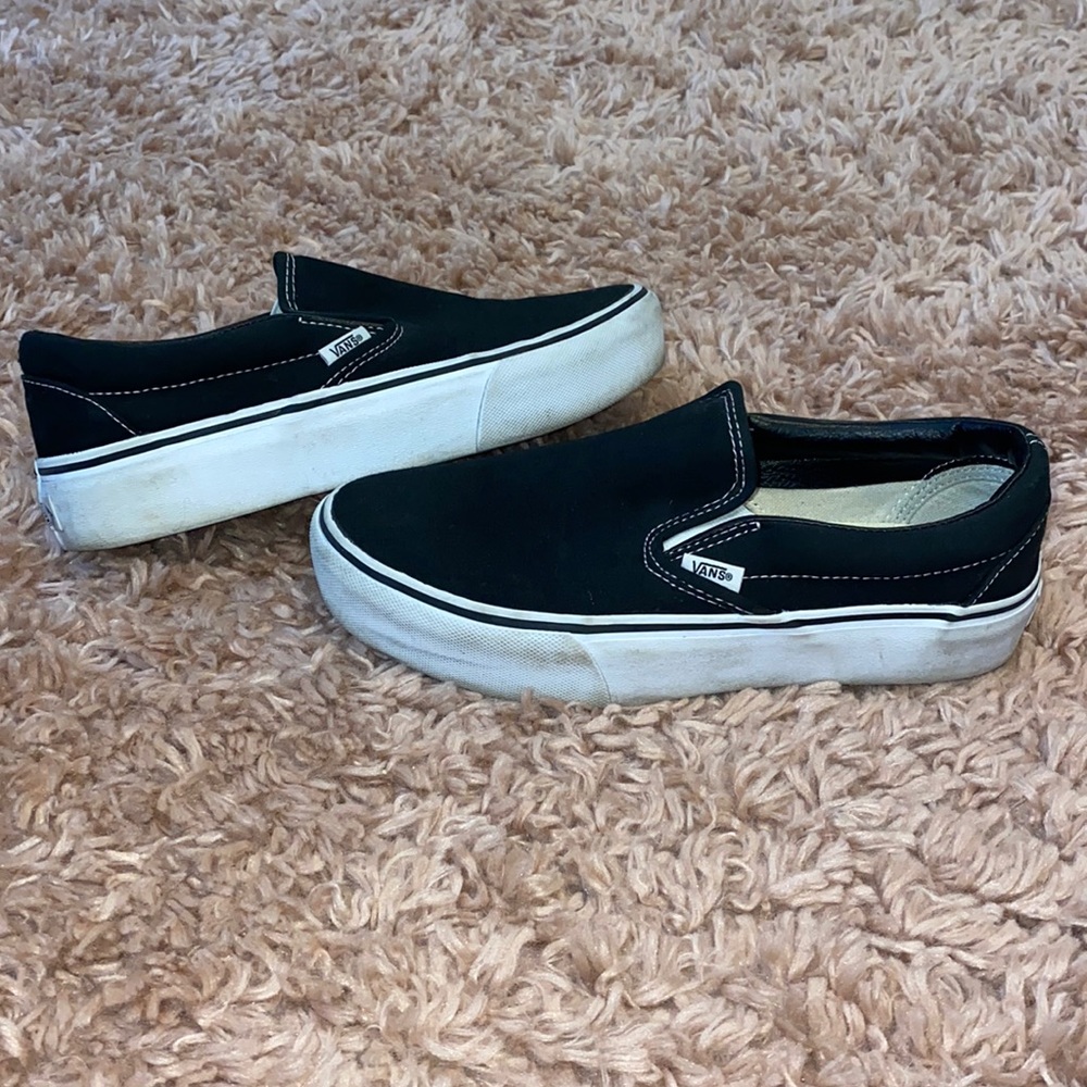 Black slip-on vans